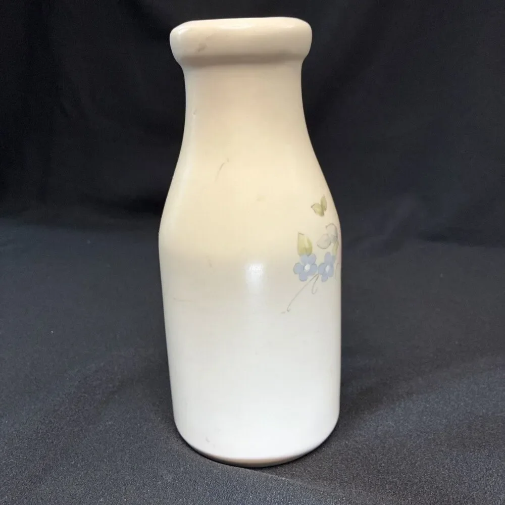 Vtg Pfaltzgraff Tea Rose Milk Bottle Vase Carafe Jug Stoneware 8